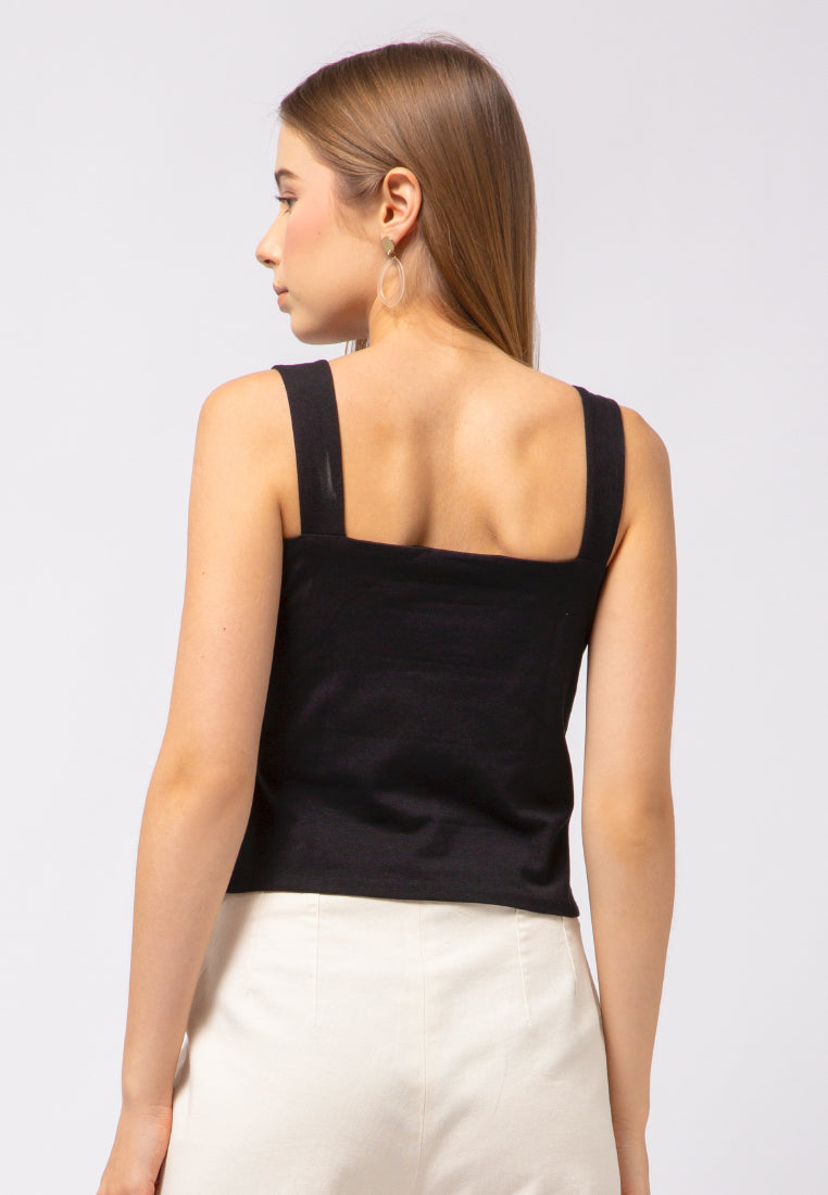 Fitted Crop Singlet Top