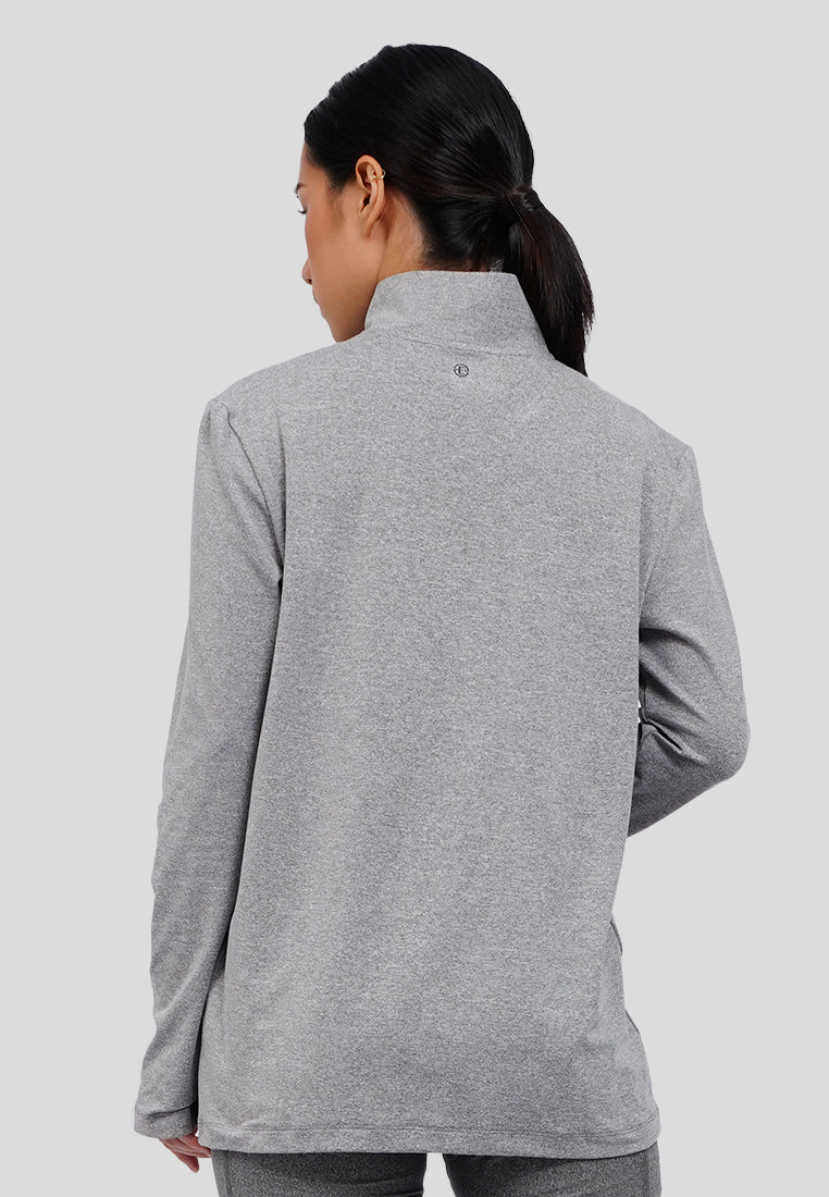 Long Sleeve Active Top with Zipper