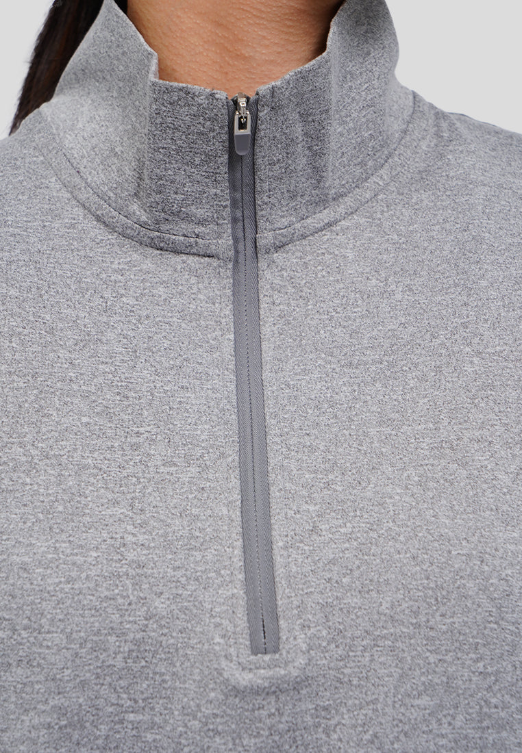 Long Sleeve Active Top with Zipper