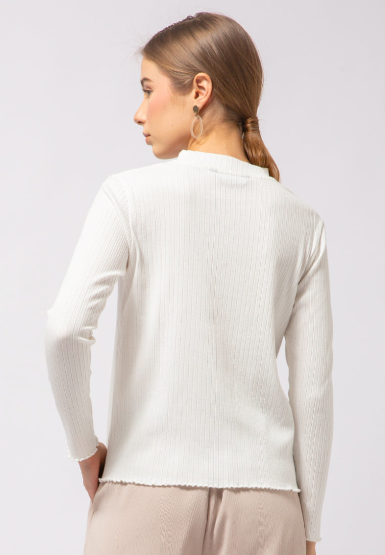 Mock Neck Long Sleeve Top