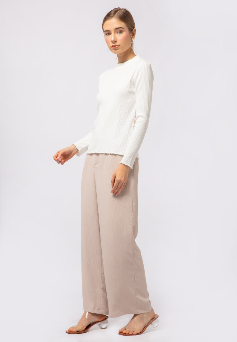 Mock Neck Long Sleeve Top