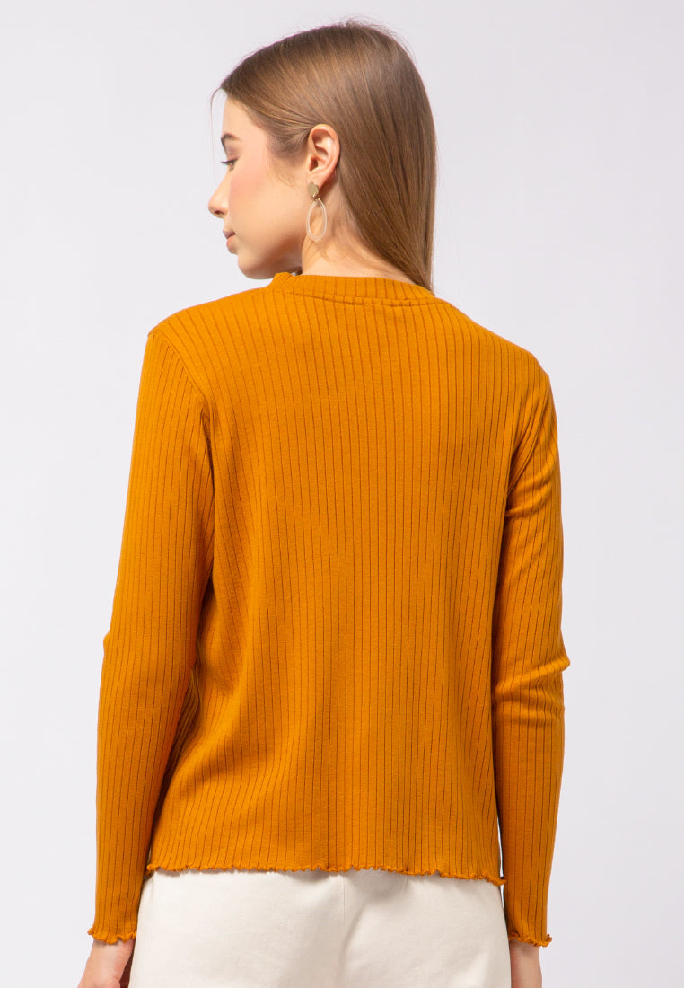 Mock Neck Long Sleeve Top