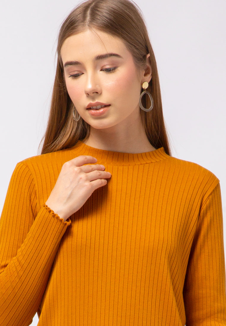 Mock Neck Long Sleeve Top