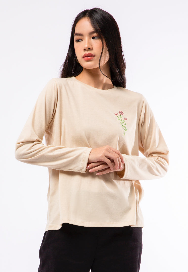 Embroidered Long Sleeve T-shirt