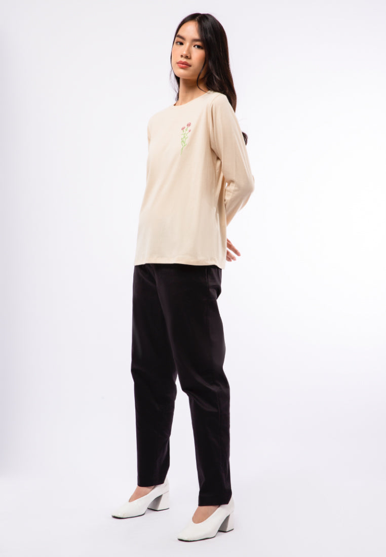 Embroidered Long Sleeve T-shirt