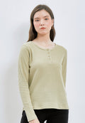 Henley Waffle Long Sleeve T-shirt