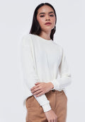 Crew Neck Waffle Long Sleeve T-Shirt
