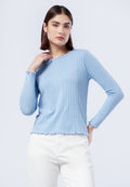 Textured Long Sleeve Top