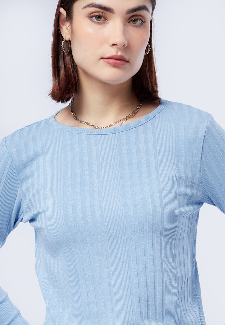 Textured Long Sleeve Top