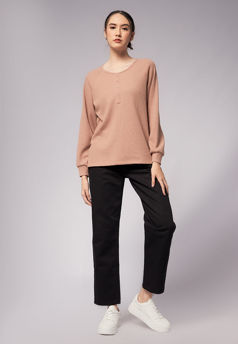 Balloon Sleeve Raglan Top