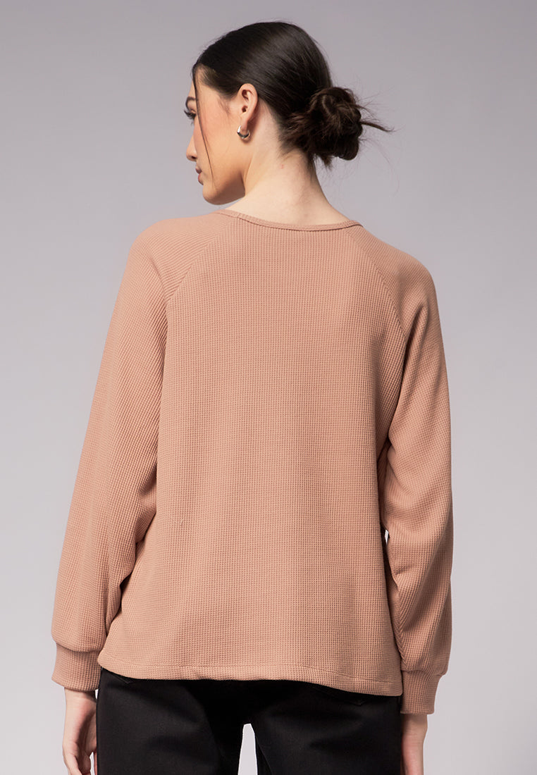 Balloon Sleeve Raglan Top