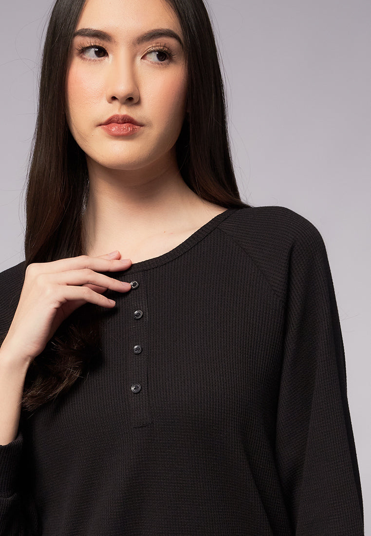 Balloon Sleeve Raglan Top