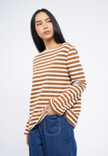 Boat Neck Stripes T-Shirt