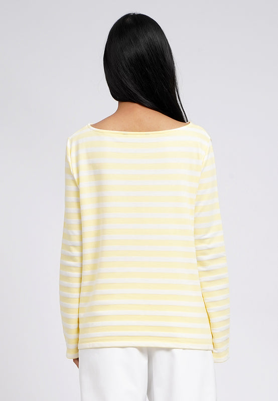 Boat Neck Stripes T-Shirt