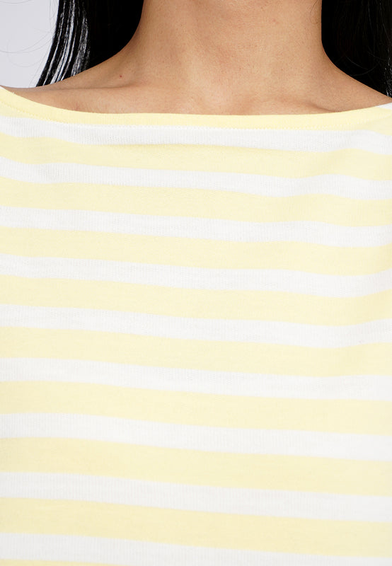 Boat Neck Stripes T-Shirt