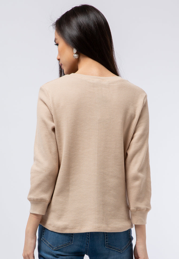 Crew Neck Waffle T-shirt
