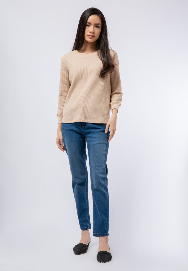 Crew Neck Waffle T-shirt