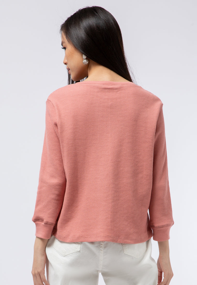 Crew Neck Waffle T-shirt