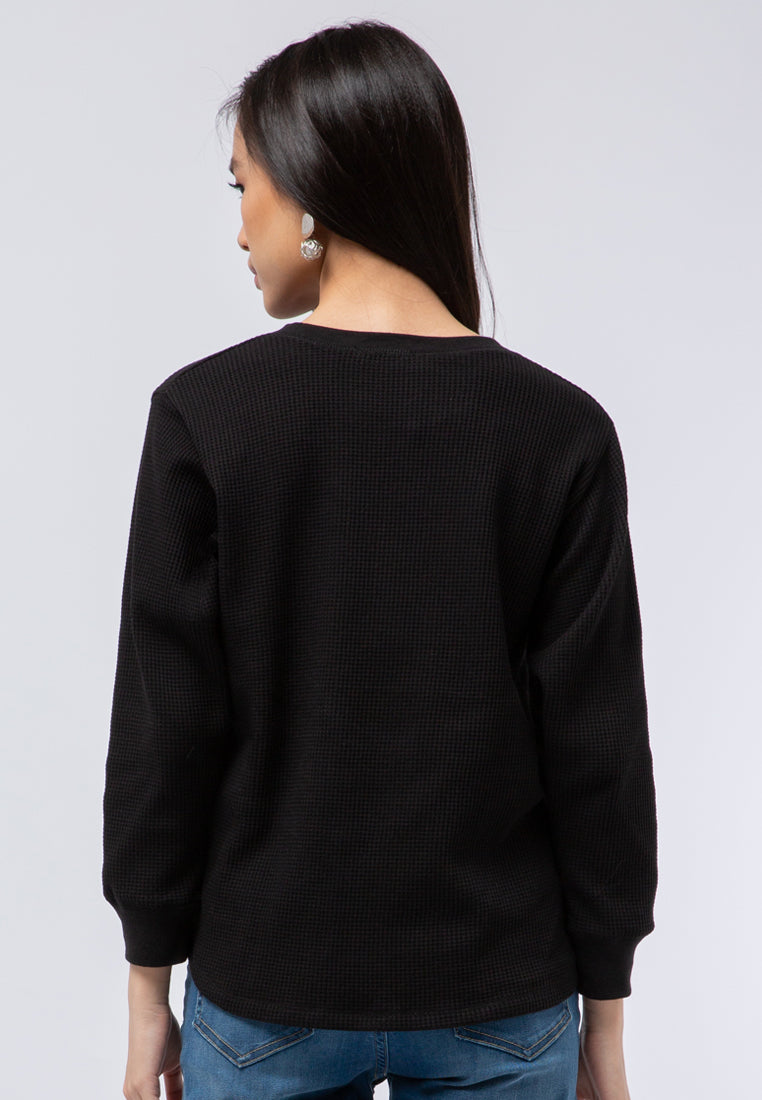 Crew Neck Waffle T-shirt
