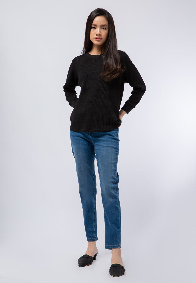 Crew Neck Waffle T-shirt
