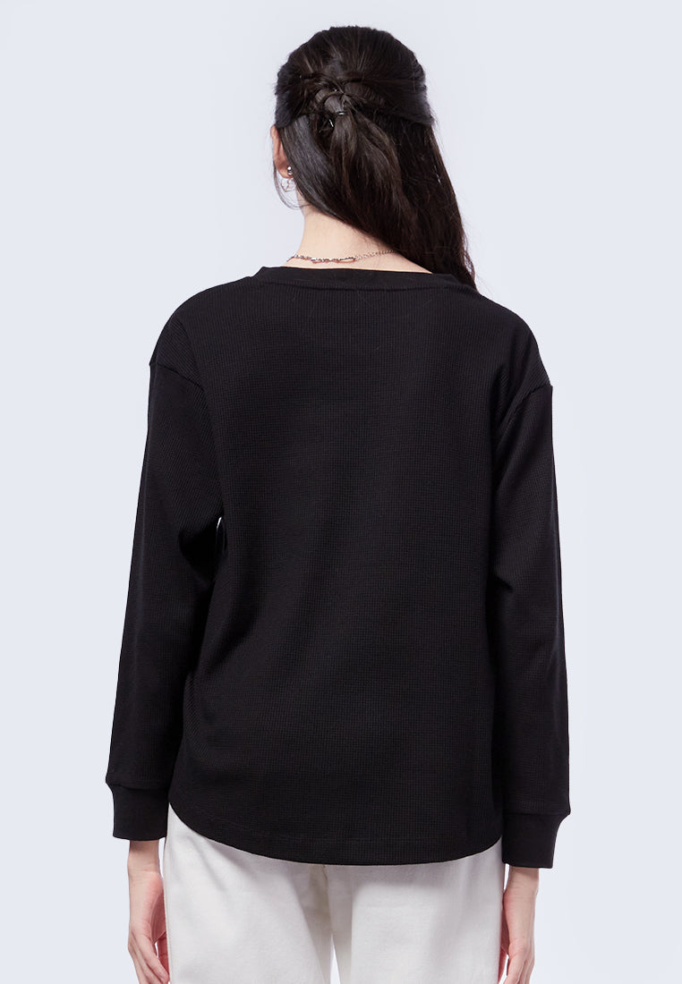Long Sleeve Waffle Top