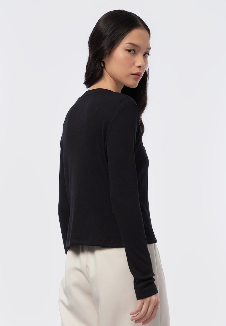 Round Neck Long Sleeve Top