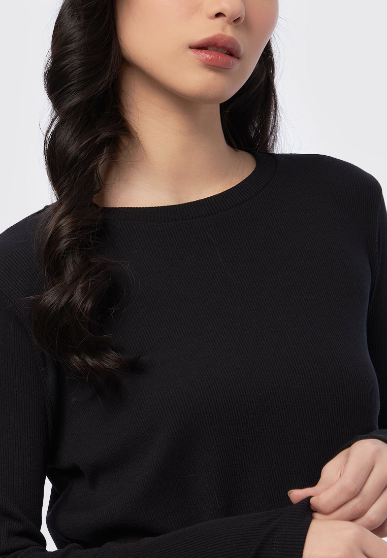 Round Neck Long Sleeve Top