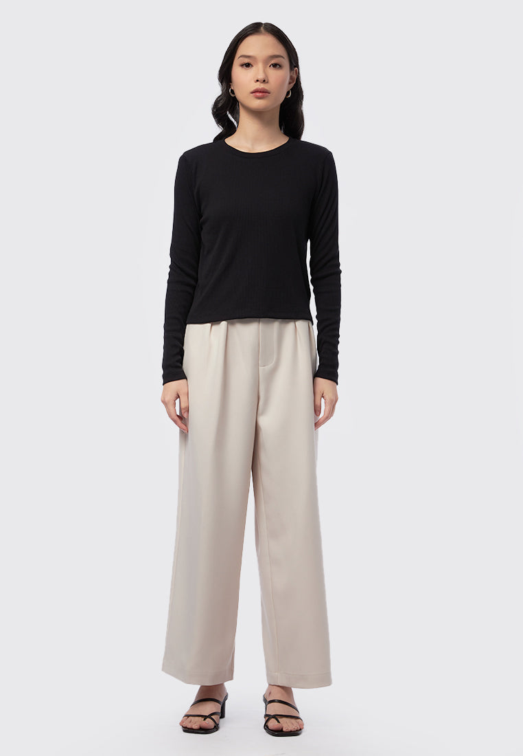 Round Neck Long Sleeve Top