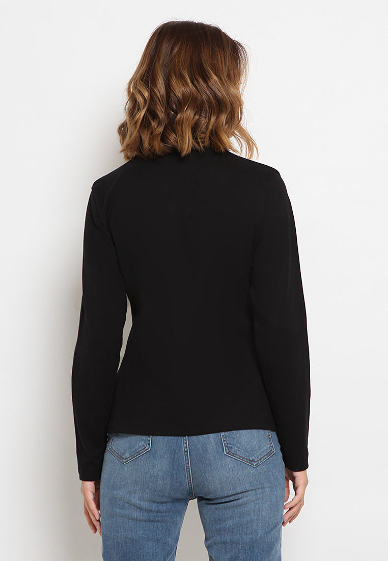 Mock Neck Long Sleeve T-Shirt