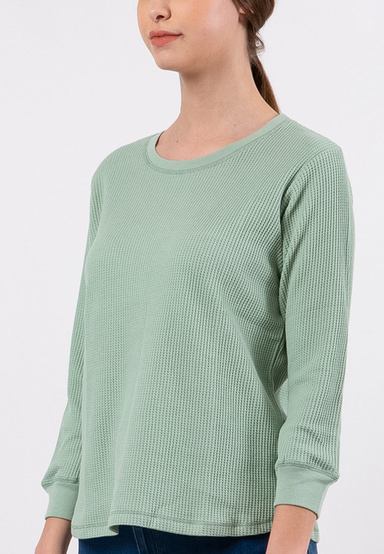 Knit 3/4 Sleeves T-Shirt