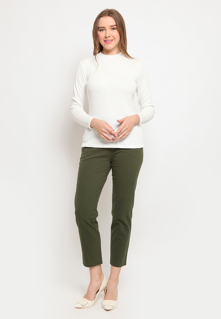 Mock Neck Long Sleeve T-Shirt