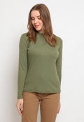 Mock Neck Long Sleeve T-Shirt