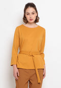 3/4 sleeve belted tops