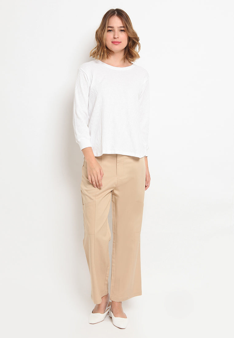 3/4 Sleeve Waffle T-Shirt