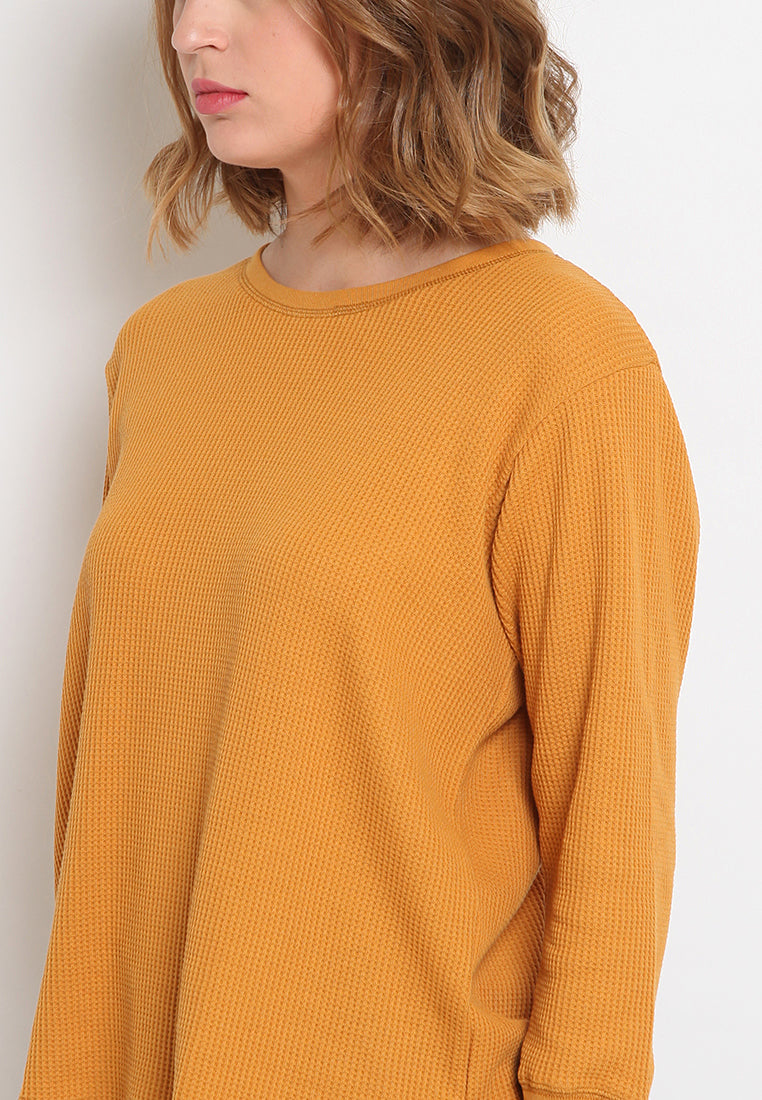 3/4 Sleeve Waffle T-Shirt
