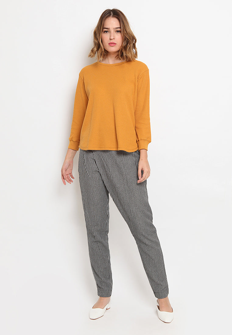 3/4 Sleeve Waffle T-Shirt