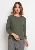 3/4 Sleeve Waffle T-Shirt
