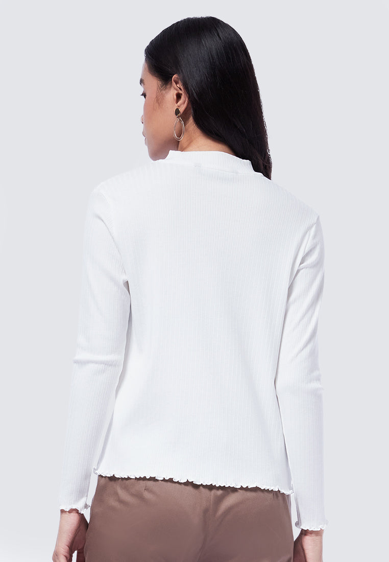 Mock Neck Long Sleeve T-Shirt