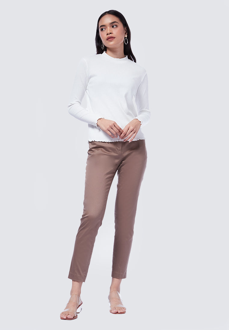 Mock Neck Long Sleeve T-Shirt