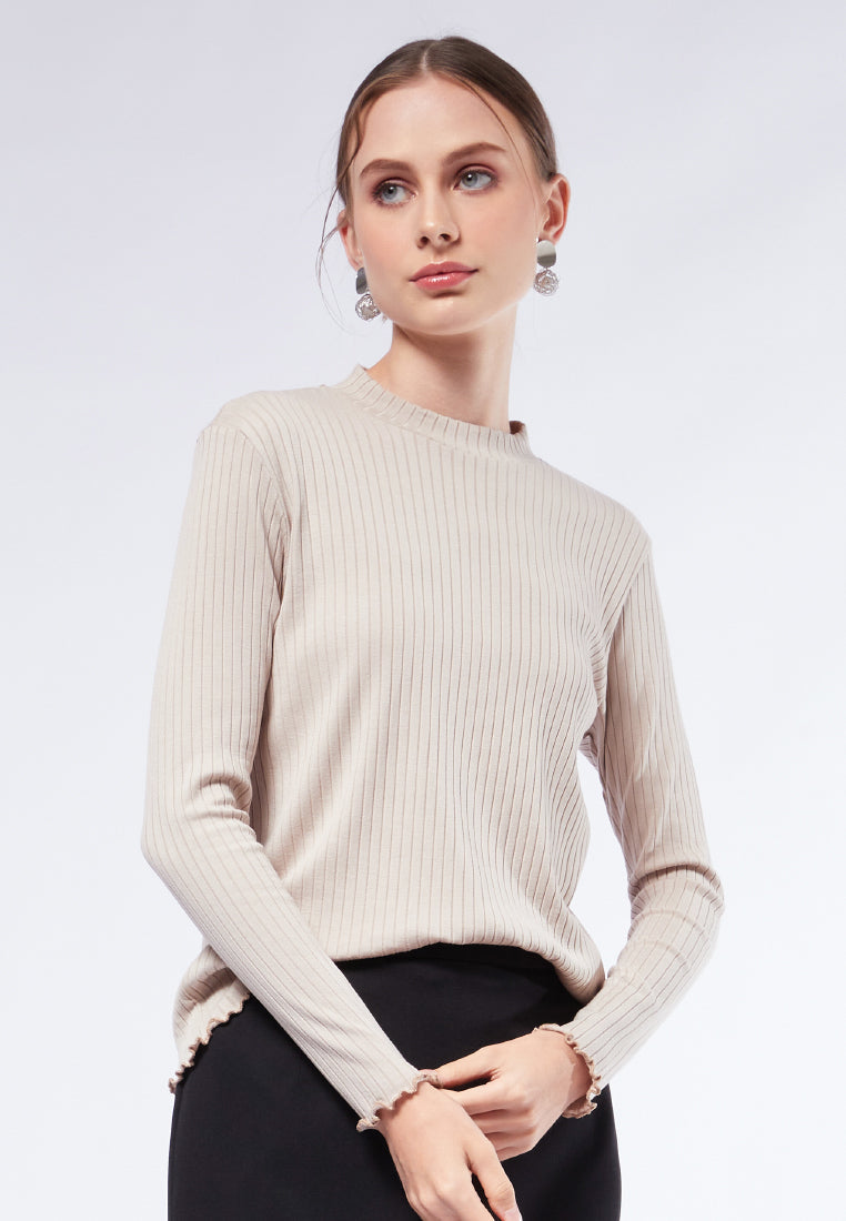 Mock Neck Long Sleeve Top