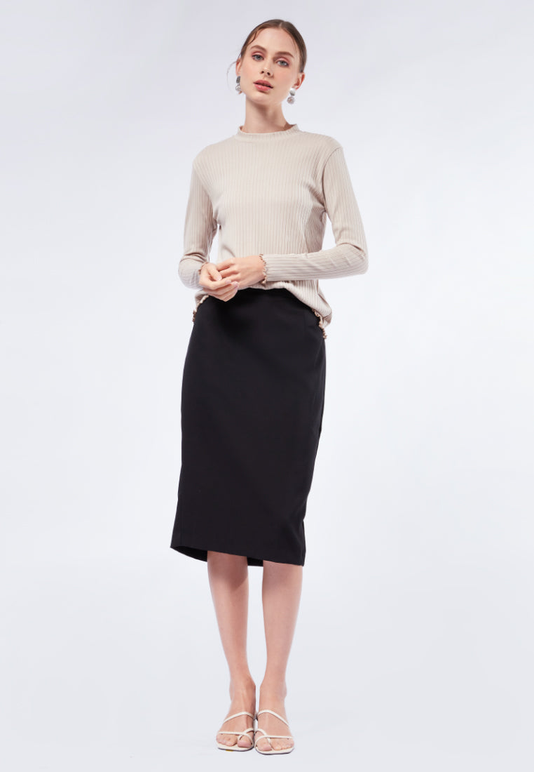 Mock Neck Long Sleeve Top