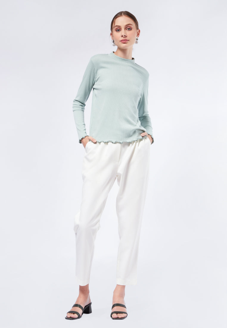 Mock Neck Long Sleeve Top