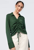 Long Sleeve Top with Ruched Details