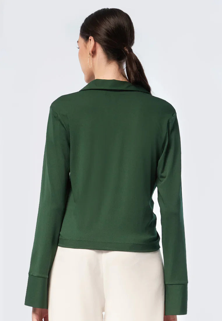 Long Sleeve Top with Ruched Details