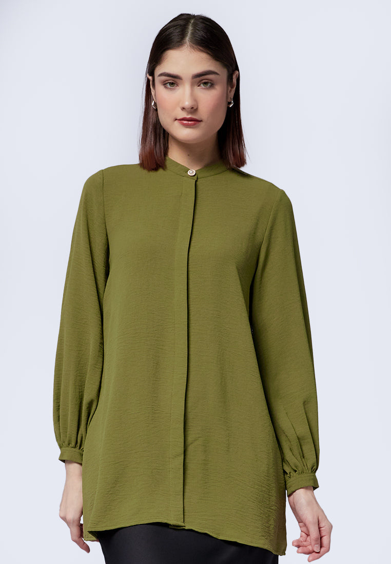 Puff Sleeves Loose Tunic