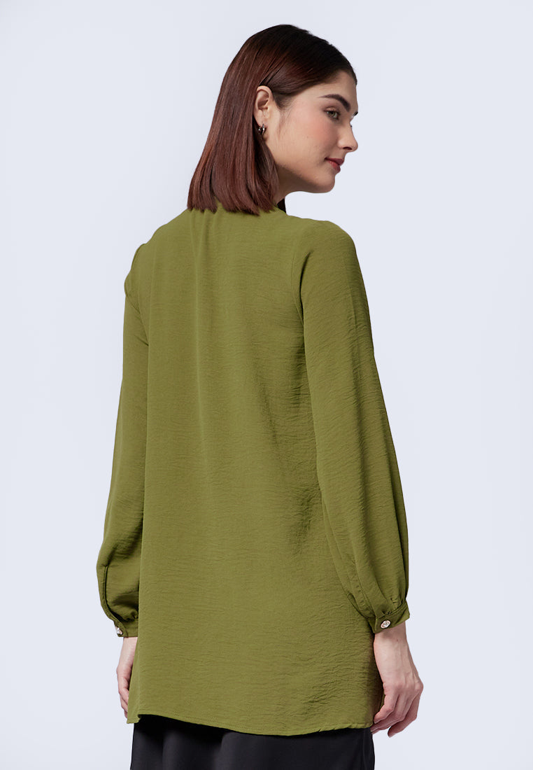 Puff Sleeves Loose Tunic