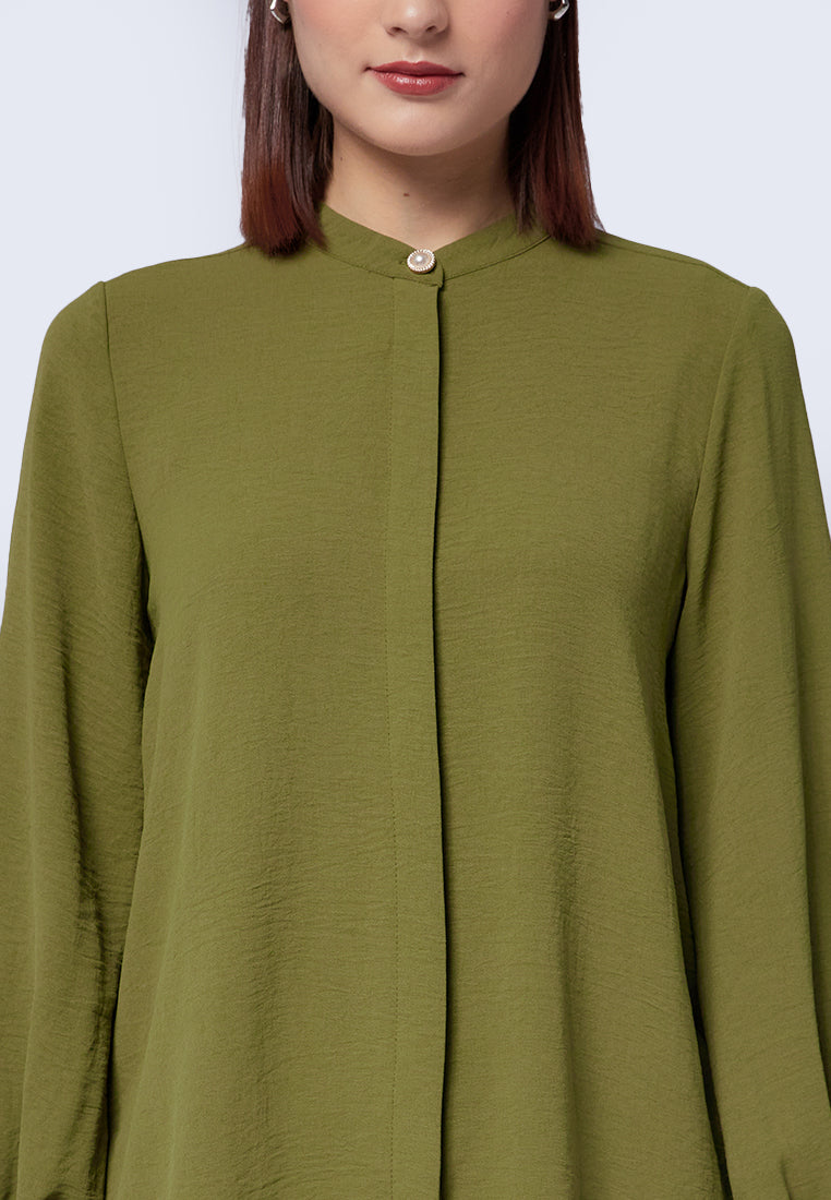 Puff Sleeves Loose Tunic