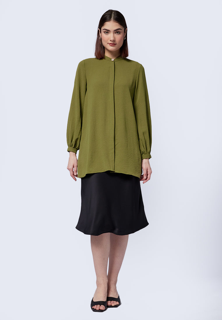 Puff Sleeves Loose Tunic
