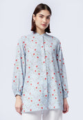 Printed Puff Sleeves Tunic