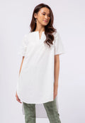 V-neck Tunic with High Low Hemline
